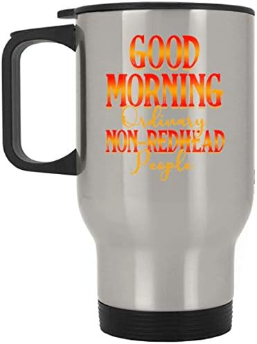 UrVog Добро утро, Обикновените Не червенокосите хора, Кафеена чаша - Една Чаша - Бутилка за вода - Чаша, за да промените цвят, размер, 22 грама. Една чаша /Черна